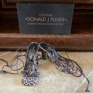 Donald J Pliner couture drum espresso, NAPA, gladiator 3 inch heel size 7
